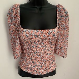 Flower print blouse